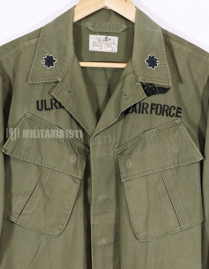 実物　1967年製　3rd Model ジャングルファティーグ ジャケット　USAF 直接刺繍　ノンリップストップ