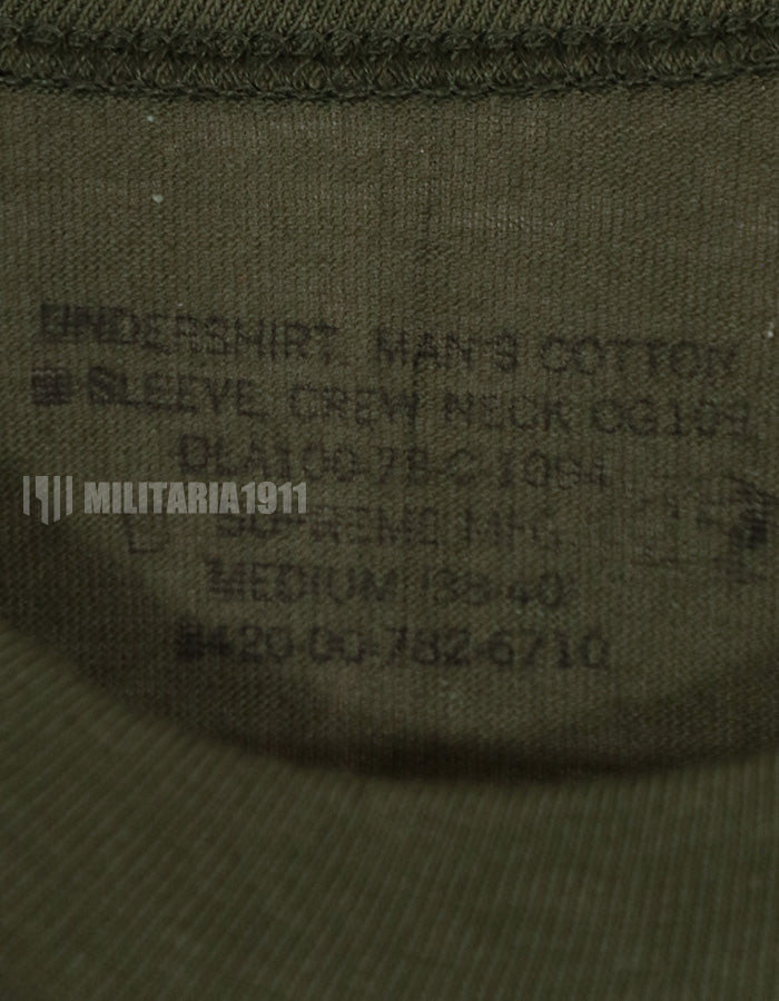 実物　1960年代〜1970年代　アメリカ軍　OD Tシャツ　インナー　中古品 A